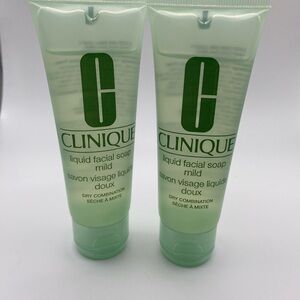 CLINIQUE Liquid Facial Soap Mild for "Dry Combination" Skin (1.7oz/50mL) MINI X2